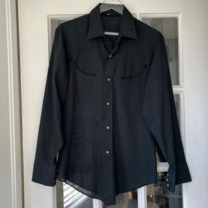Vintage Levi’s smile pocket black western shirt size medium to large
